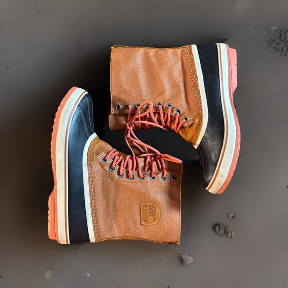 Sorel Women’s Waterproof Canvas Boot With Coral Laces 12 - Picture 1 of 10